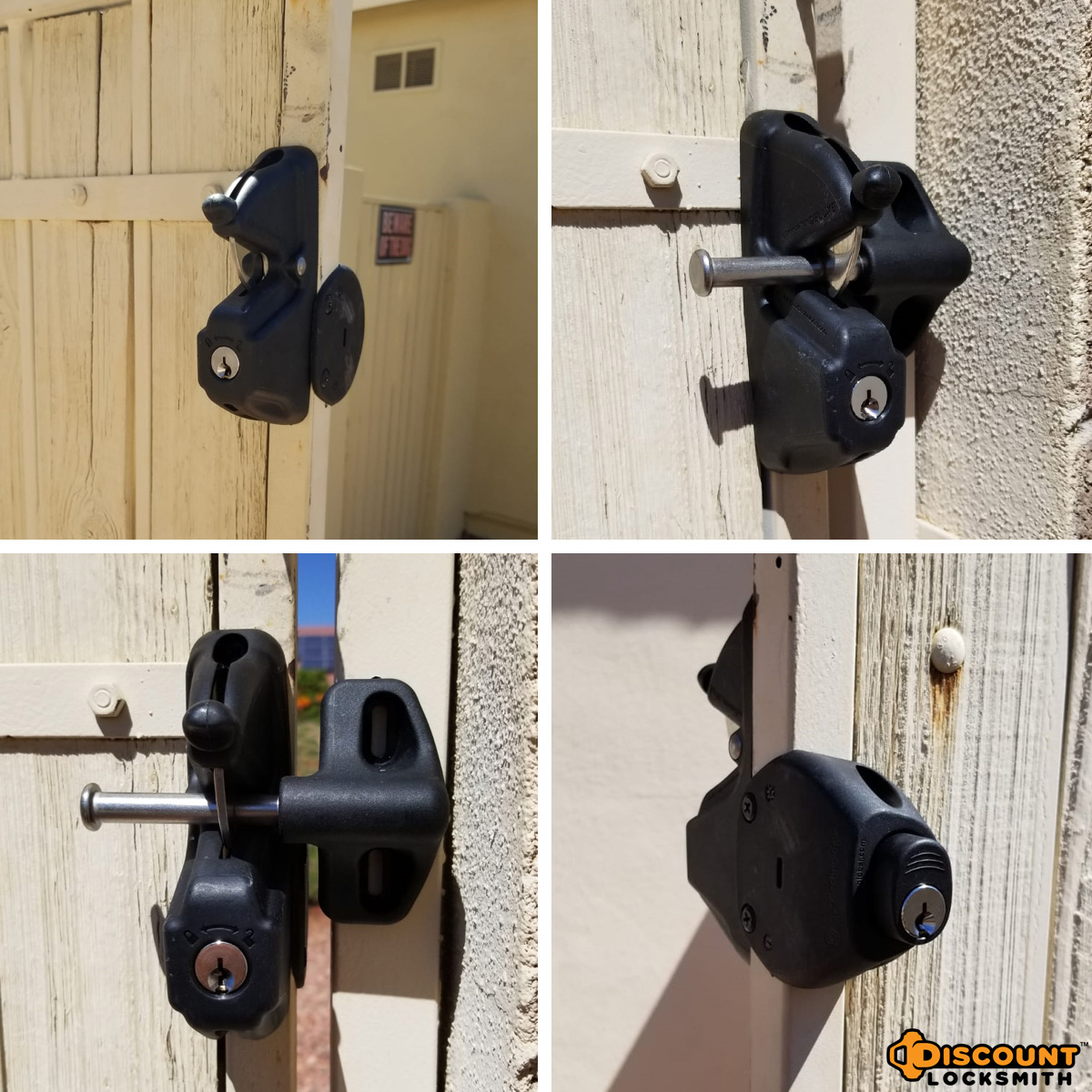 backyard gate lock installation