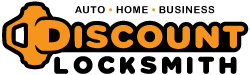 logo Discount Locksmith for auto home business